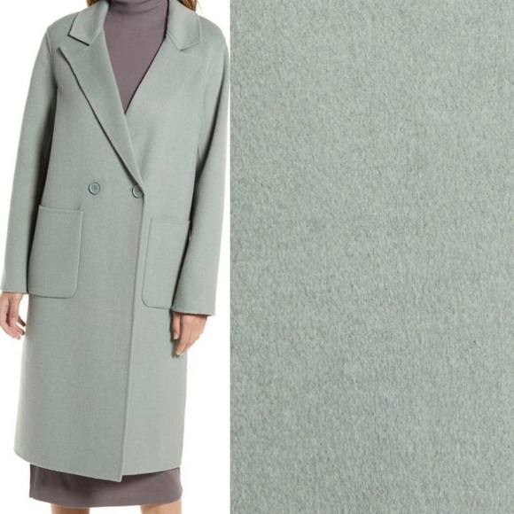 halogen double face wool coat womens